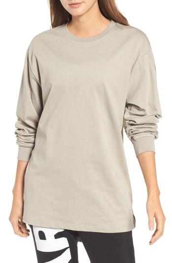 Women's Ivy Park Logo Sleeve Longline Tee - Green
