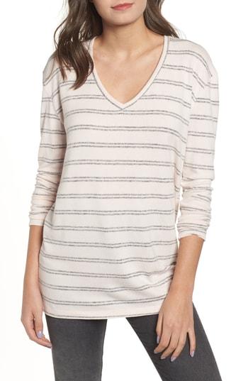 Women's Bp. V-neck Long Sleeve Sweater - Pink