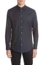 Men's Emporio Armani Regular Fit Stretch Solid Dress Shirt - Blue