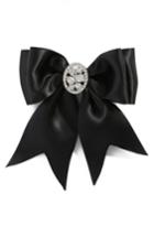 Tasha Crystal Bow Clip, Size - Black