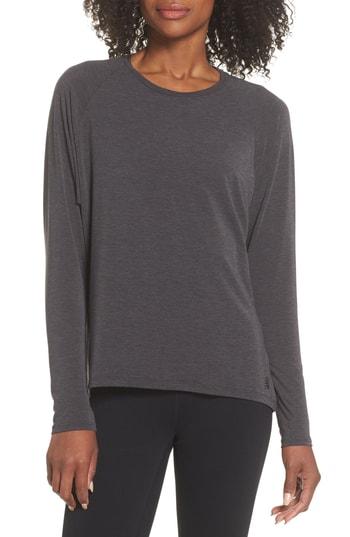 Women's New Balance Release Open Back Long Sleeve Sweatshirt - Black