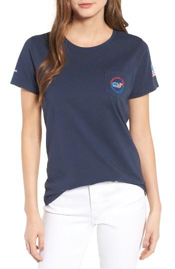 Women's Vineyard Vines Usa All Day Graphic Pocket Tee