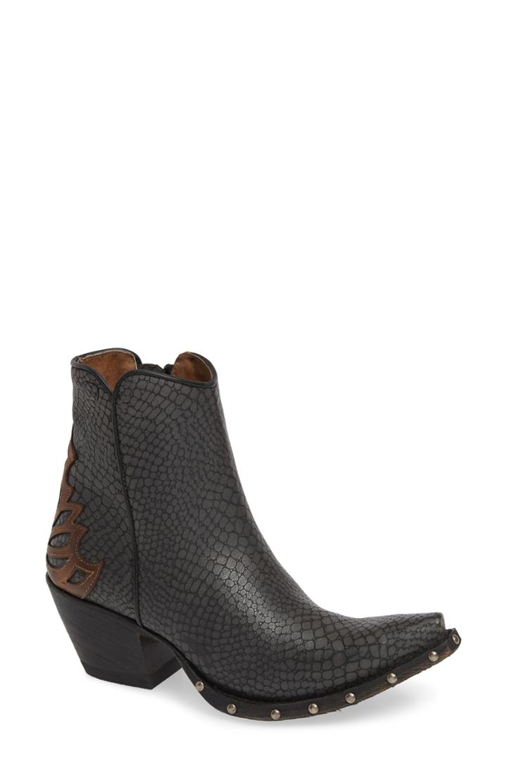 Women's Ariat Fenix Western Bootie .5 M - Grey