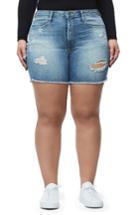 Women's Good American High Waist Denim Cutoff Shorts - Blue