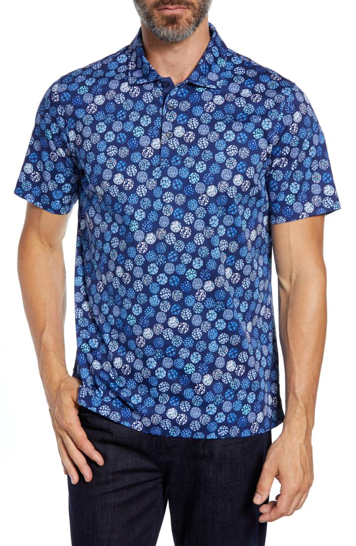 Men's Bugatchi Digital Dot Print Polo