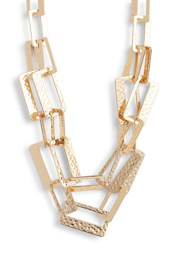 Women's Stella + Ruby Geometric Hammered Chain Necklace