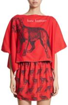 Women's Undercover Hate Human/love Animal Reversible Top, Size - Red
