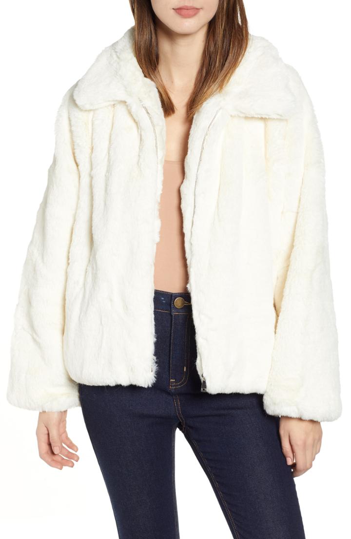 Women's Tiger Mist Hunter Faux Fur Jacket - Ivory