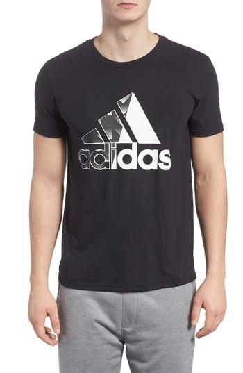 Men's Adidas Bos Split T-shirt - Black