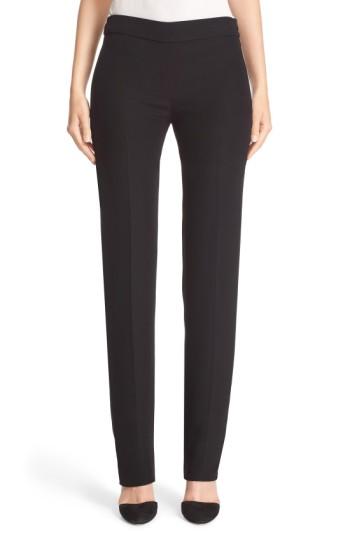 Women's Armani Collezioni Side Zip Cady Pants Us / 46 It - Black