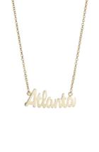 Women's Argento Vivo Script Atlanta Pendant Necklace