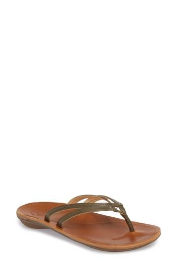 Women's Olukai 'u'i' Thong Sandal M - Green
