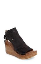 Women's A.s. 98 Nathan Platform Wedge Sandal .5us / 36eu - Black