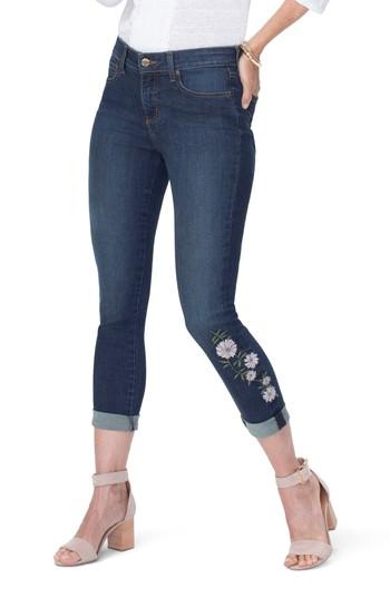 Women's Nydj Alina Daisy Ankle Roll Cuff Jeans - Blue
