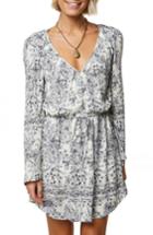 Women's O'neill Gretchen Bell Sleeve Blouson Dress - White