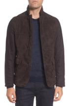 Men's Boss T-cobas Slim Fit Mixed Media Jacket R - Brown