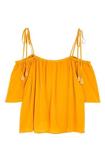 Women's Madewell Cold Shoulder Silk Top