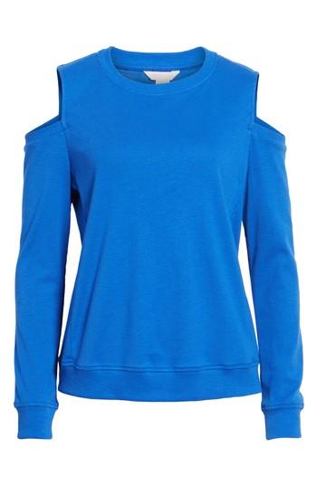 Women's Caslon Cold Shoulder Knit Top - Blue