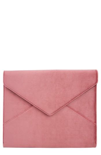 Sonix Rose Velvet Laptop Clutch - Pink