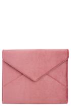 Sonix Rose Velvet Laptop Clutch - Pink