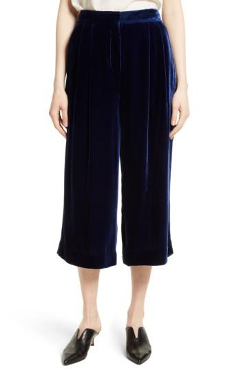 Women's Tibi Velvet Culottes - Blue