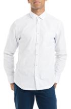 Men's Good Man Brand Slim Fit Dot Sport Shirt - White