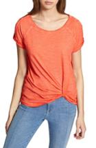 Women's Sanctuary Adrienne Side Twist Cotton Blend Top - Orange