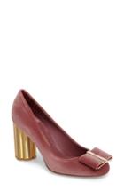 Women's Salvatore Ferragamo Flower Heel Bow Pump B - Pink