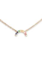 Women's Ef Colllection Rainbow Pendant Necklace