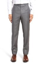 Men's Strong Suit Dagger Flat Front Solid Wool Trousers R - Grey