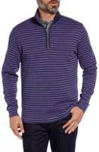 Men's Bugatchi Mock Neck Half Zip Pullover - Purple