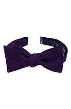 Men's Ted Baker London Woven Silk Bow Tie, Size - Purple