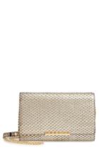 Women's Botkier Snake Embossed Leather Wallet On A Chain - Metallic