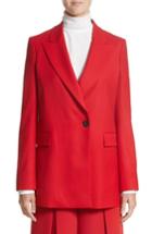 Women's Sara Battaglia Stretch Wool Blazer Us / 36 It - Pink