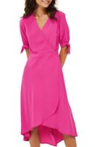 Women's Topshop Dusty Emma Tie Sleeve Wrap Dress Us (fits Like 0) - Pink