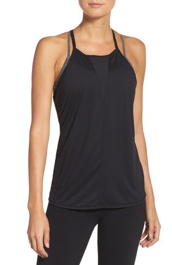Women's Zella Body Work Stripe Tank, Size - Black