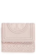 Women's Tory Burch 'mini Fleming' Quilted Lambskin Leather Wallet -