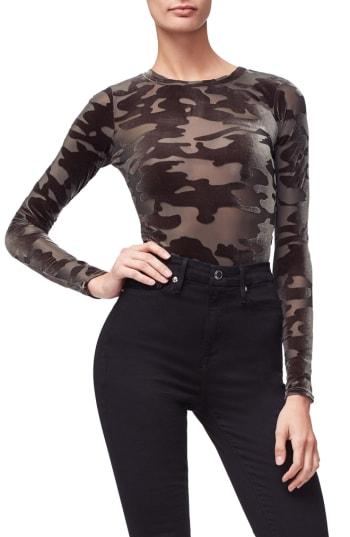 Women's Good Body Army Thong Bodysuit - Green
