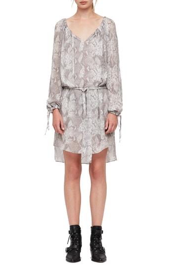 Women's Allsaints Chesca Snake Dress - Grey