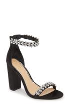 Women's Jewel By Badgley Mischka Mayra Embellished Ankle Strap Sandal M - Black