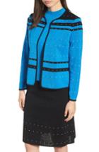 Women's Ming Wang Stripe Jacket - Blue