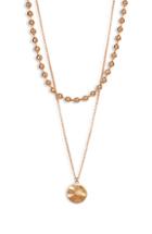 Women's Something Navy 2-in-1 Ball Chain Disc Necklace (nordstrom Exclusive)