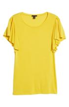 Women's Halogen Slit Sleeve Tee - Yellow