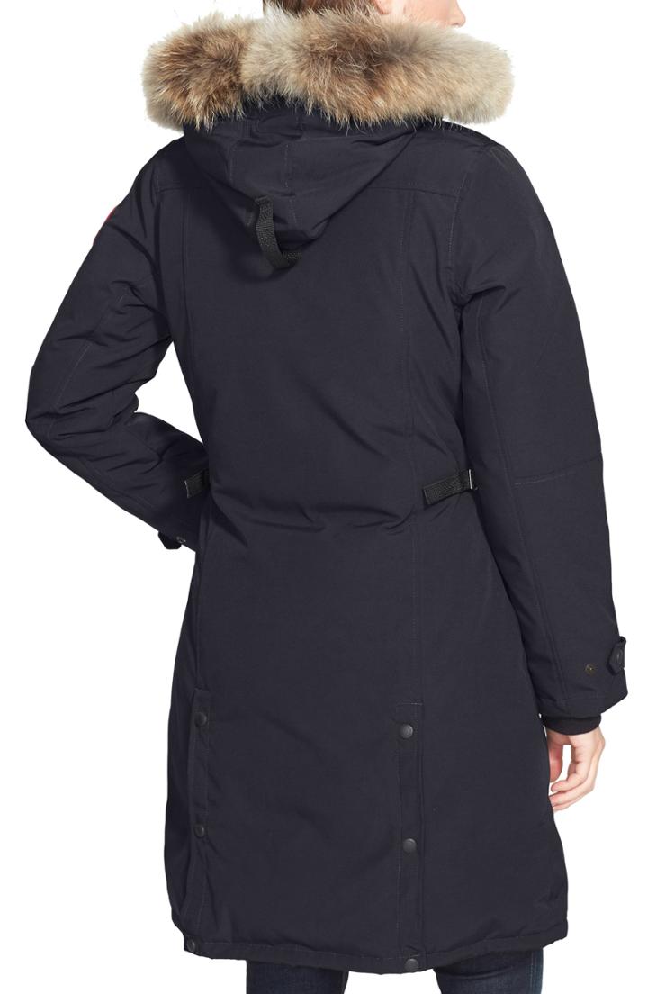 Women's Canada Goose Kensington Slim Fit Down Parka With Genuine Coyote Fur Trim (14-16) - Blue