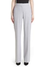 Women's Max Mara Alessia Stretch Wool Pants - Grey