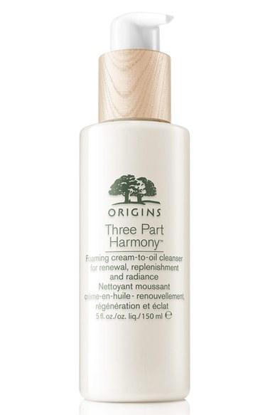 Origins Three Part Harmony Foaming Cream-to-oil Cleanser For Renewal, Replenishment & Radiance