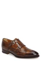 Men's Di Gallo Bianco Blake Double Monk Strap Shoe .5 M - Brown