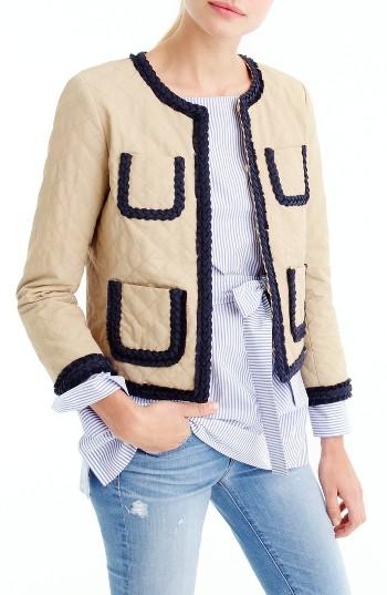 Women's J.crew Quilted Safari Jacket