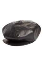 Women's Undercover Leather Newsboy Cap -