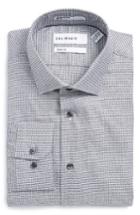 Men's Calibrate Trim Fit Non-iron Stretch Micro Check Dress Shirt
